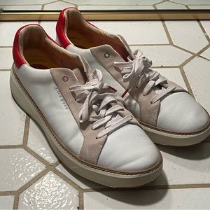 Cole Haan Mens Grand Pro Topspin Sneaker size 13 White and Red C34228